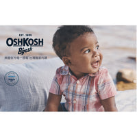 Oshkosh 紅色線條牛仔吊帶褲(12M-24M)