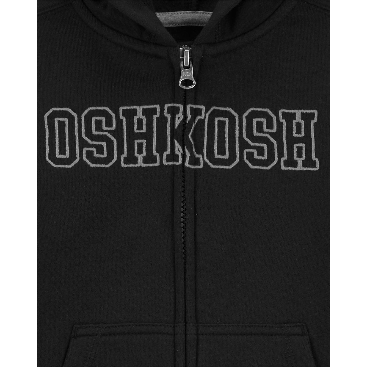 OshKosh 黑色連帽外套(12M-24M)