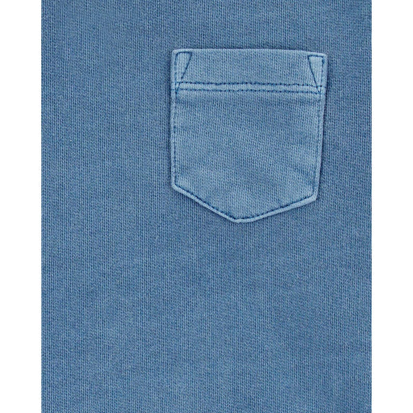 OshKosh 簡約藍色長袖上衣(2T-5T)