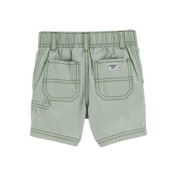 Oshkosh 薄荷綠大口袋短褲(2T-5T)