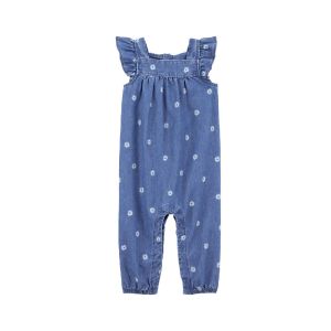 Carter's 嬰童夢幻藍星塵短袖連身裝