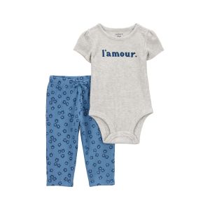 【官網獨家】Carter's 嬰童我是你們的2件組套裝(包屁衣/褲子)
