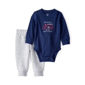 【官網獨家】Carter's 嬰童火焰勇士行2件組套裝(包屁衣/長褲)
