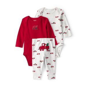 Carter's 嬰童火車唱歌行3件組套裝(包屁衣/長褲)