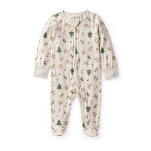 Carter's 嬰童童趣聖誕夜長袖包腳連身裝