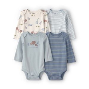 Carter's 嬰童天天都開心長袖4件組包屁衣