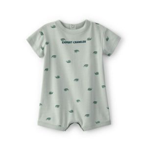 Carter's 嬰童綠光小蝸牛短袖遊戲褲（連身裝）