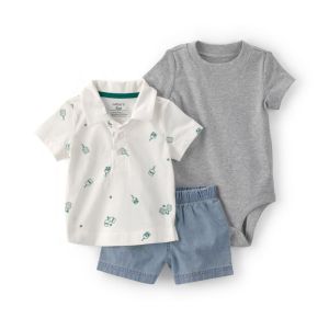 Carter's 嬰童比賽打桌球3件組套裝(包屁衣/Polo衫/短褲)