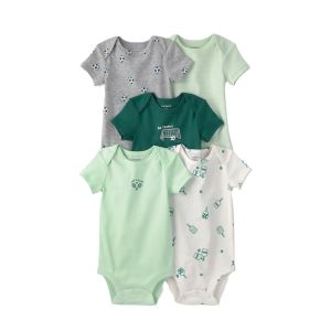 Carter's 嬰童運動員集合短袖5件組包屁衣