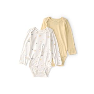 Carter's 嬰童日月小星光長袖2件組包屁衣