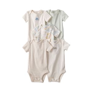 Carter's 嬰童動物一家親短袖5件組包屁衣