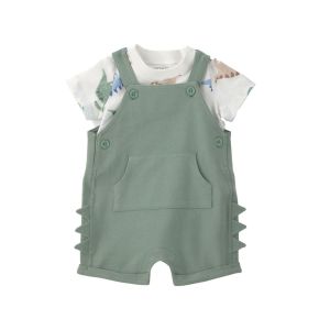 Carter's 嬰童叢林的恐龍2件組套裝(吊帶褲/上衣)