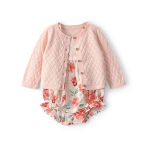Carter's 嬰童綻放紅杜鵑2件組套裝(外套/包屁衣)