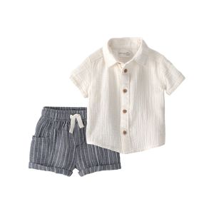 Carter's 嬰童奶油小小生2件組套裝(襯衫/短褲)