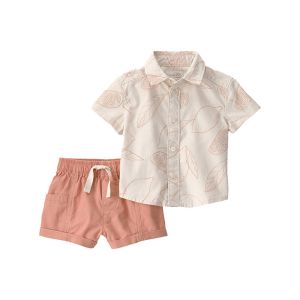 Carter's 嬰童秋意落葉林2件組套裝(襯衫/短褲)