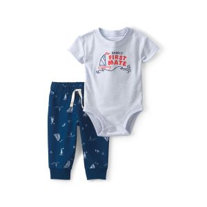 Carter's 嬰童爸爸好夥伴2件組套裝(包屁衣/長褲)