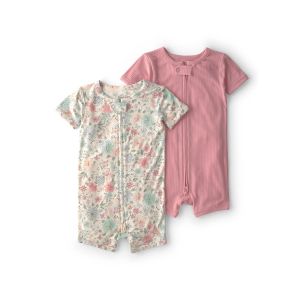 Carter's 嬰童短袖抽象小花花2件組遊戲褲（連身裝）
