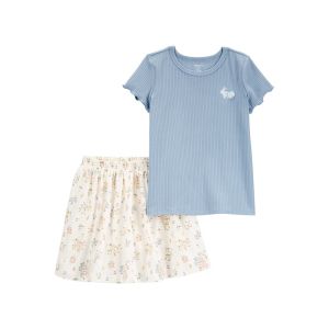Carter's 大童復活節兔兔2件組套裝(上衣/短裙)