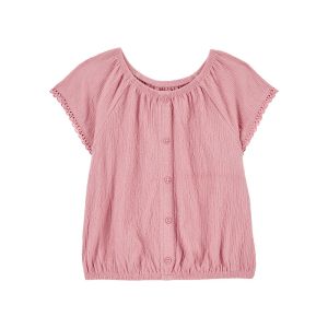 【官網獨家】Carter's 大童蕾絲草莓乾短袖上衣