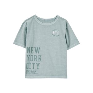 Carter's 大童墨綠文字款純棉短袖上衣